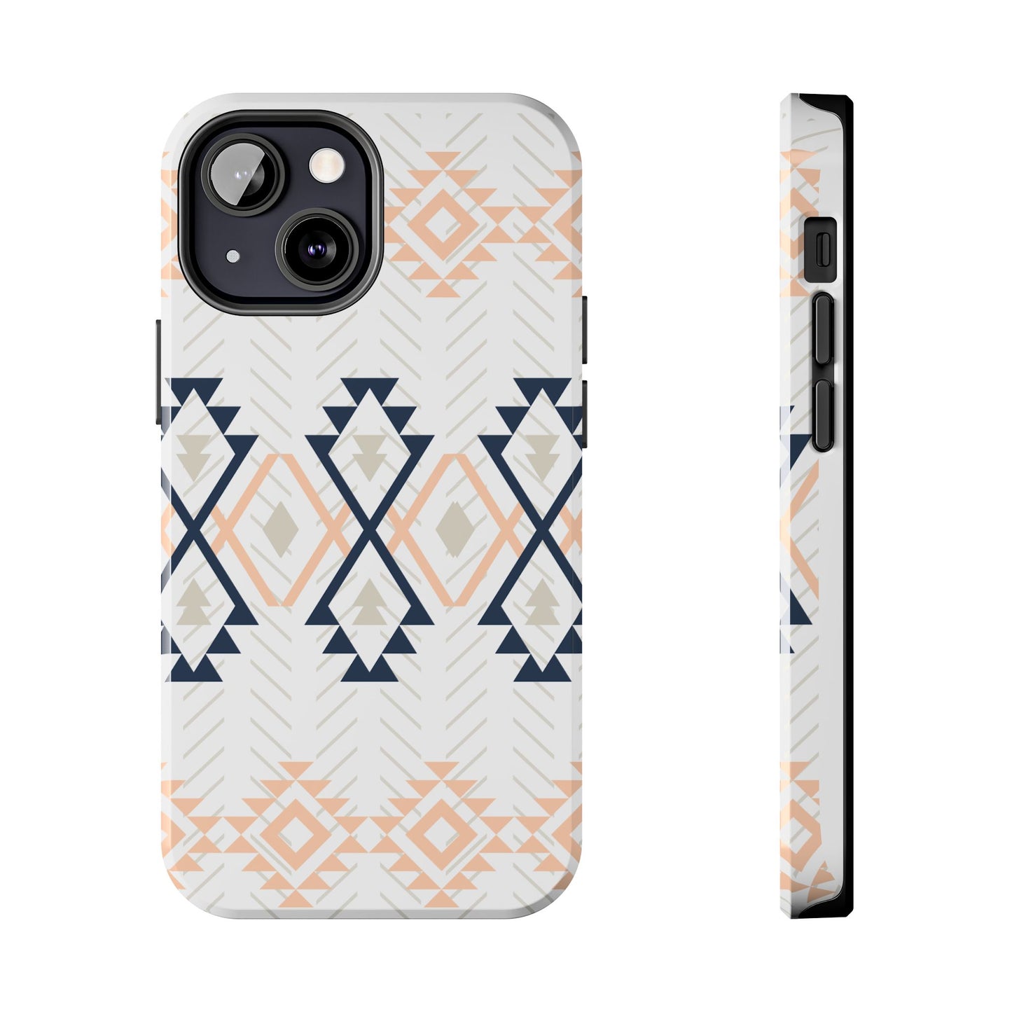 Stylish Geometric Tough Phone Case, Durable Phone Cover for Adventurers, Unique Gift for Her, Tribal Design Case, Boho Phone Accessories