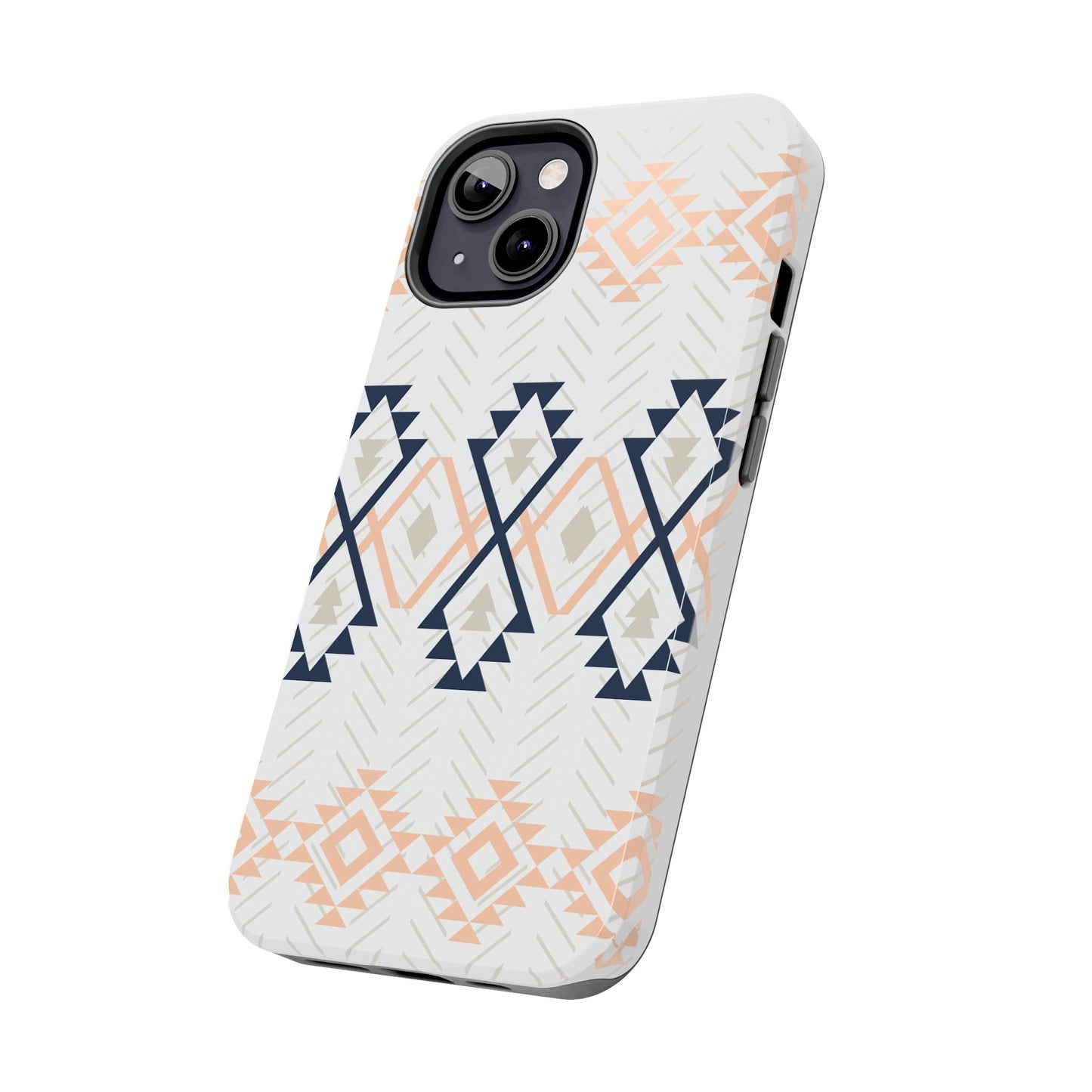 Stylish Geometric Tough Phone Case, Durable Phone Cover for Adventurers, Unique Gift for Her, Tribal Design Case, Boho Phone Accessories
