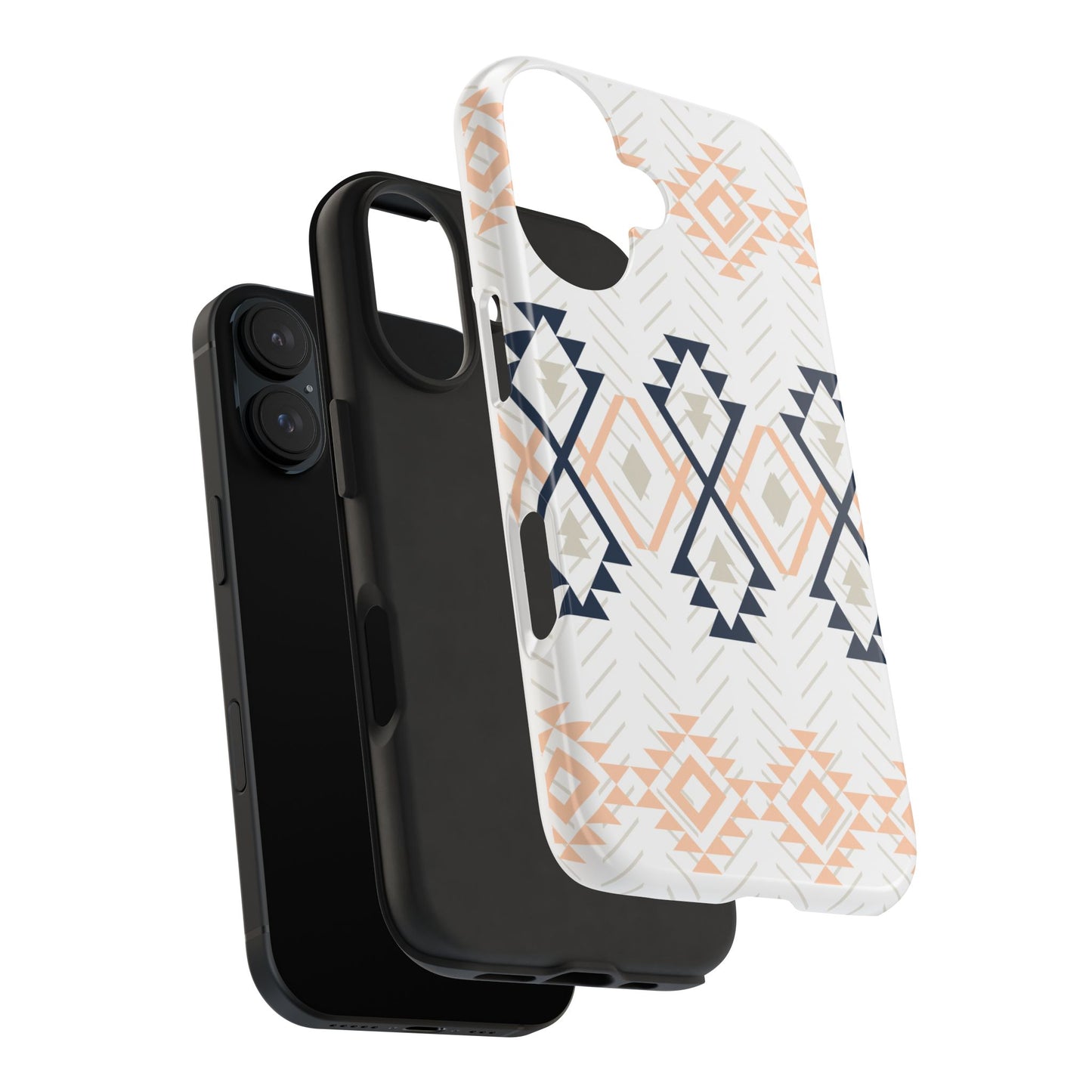 Stylish Geometric Tough Phone Case, Durable Phone Cover for Adventurers, Unique Gift for Her, Tribal Design Case, Boho Phone Accessories