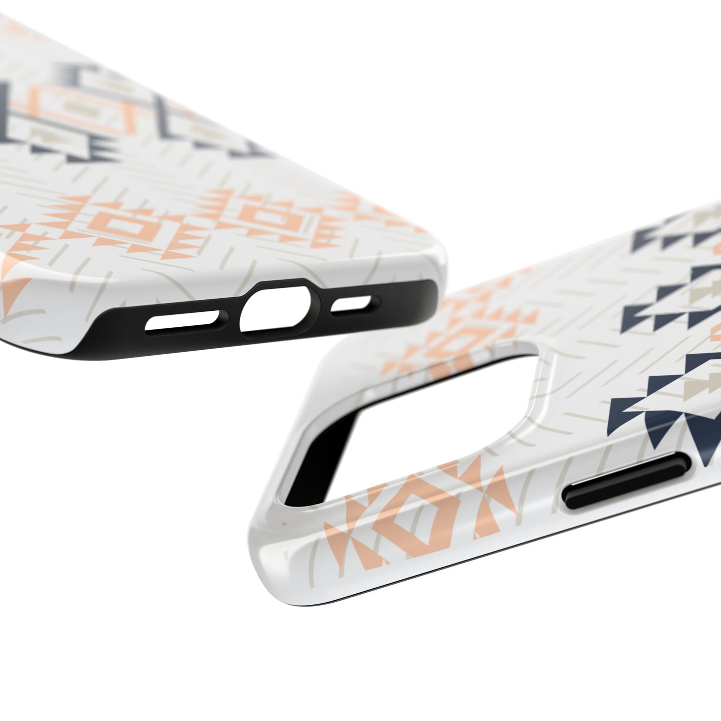 Stylish Geometric Tough Phone Case, Durable Phone Cover for Adventurers, Unique Gift for Her, Tribal Design Case, Boho Phone Accessories