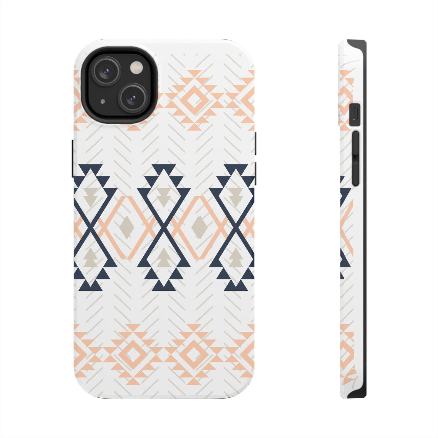 Stylish Geometric Tough Phone Case, Durable Phone Cover for Adventurers, Unique Gift for Her, Tribal Design Case, Boho Phone Accessories
