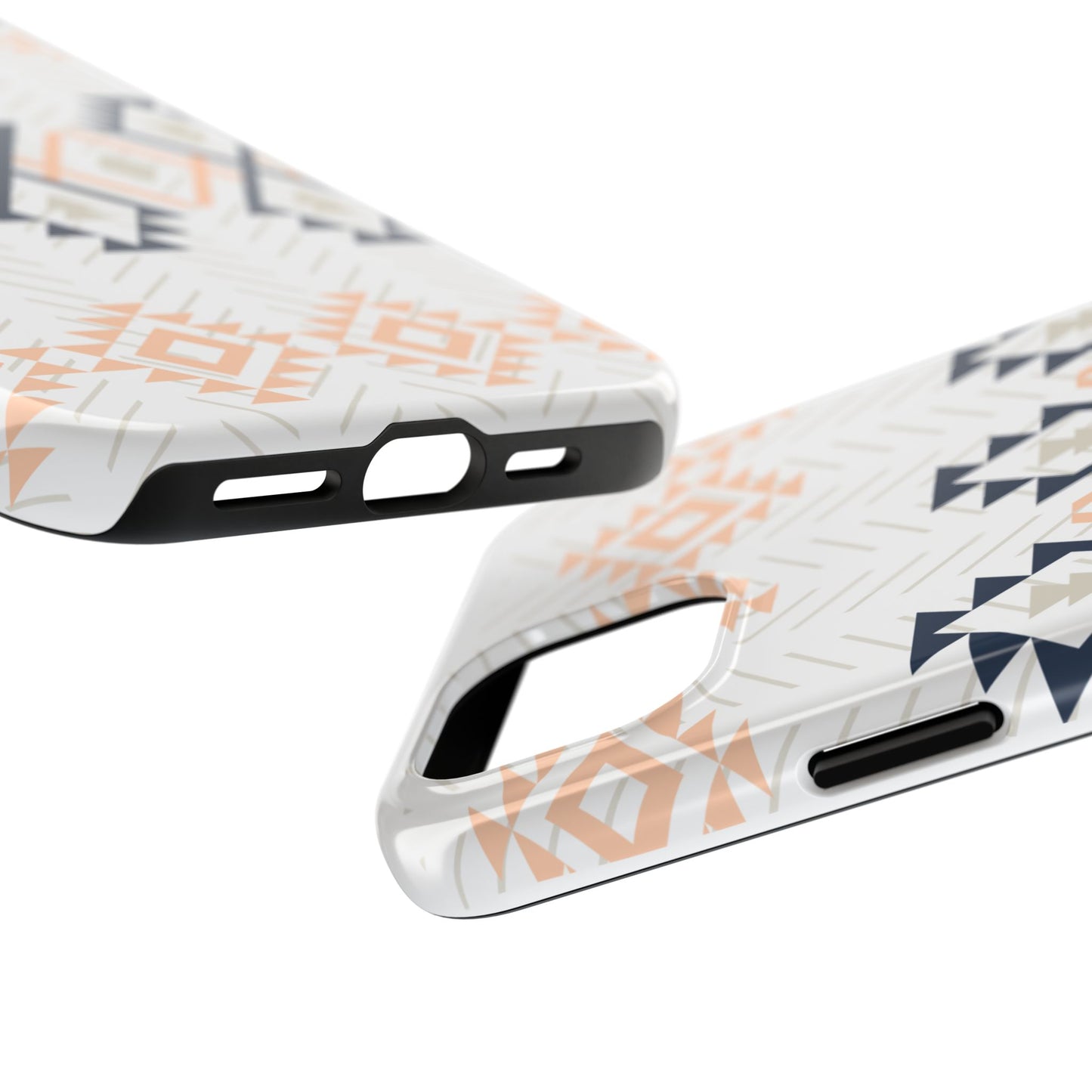 Stylish Geometric Tough Phone Case, Durable Phone Cover for Adventurers, Unique Gift for Her, Tribal Design Case, Boho Phone Accessories