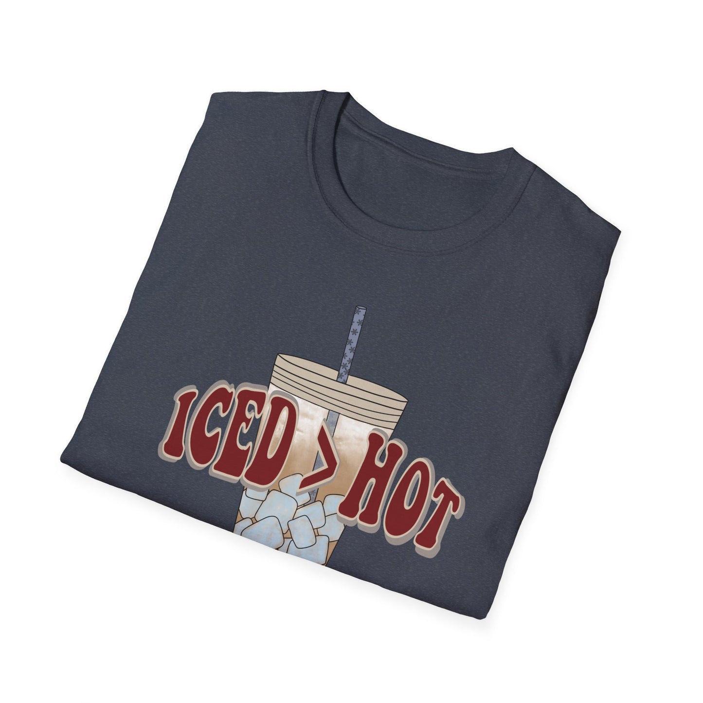 Iced Coffee Lover T-Shirt, Casual Tee for Summer Vibes, Gift for Coffee Enthusiasts, Birthday, Everyday Wear, Unisex Softstyle Tee