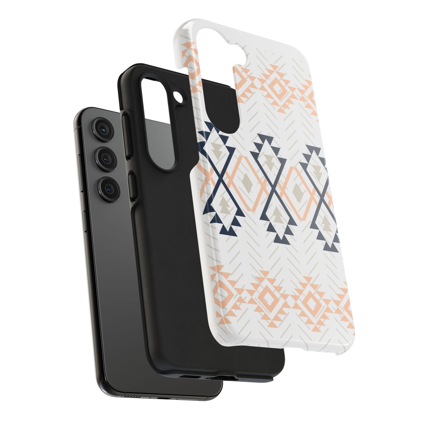 Stylish Geometric Tough Phone Case, Durable Phone Cover for Adventurers, Unique Gift for Her, Tribal Design Case, Boho Phone Accessories