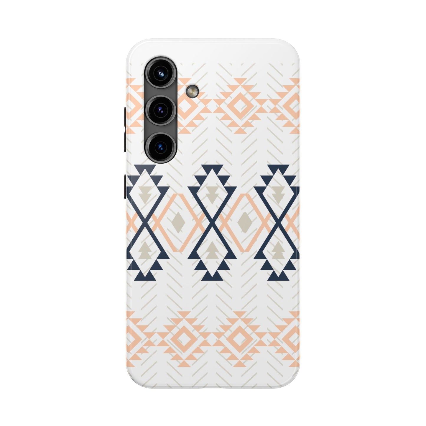 Stylish Geometric Tough Phone Case, Durable Phone Cover for Adventurers, Unique Gift for Her, Tribal Design Case, Boho Phone Accessories