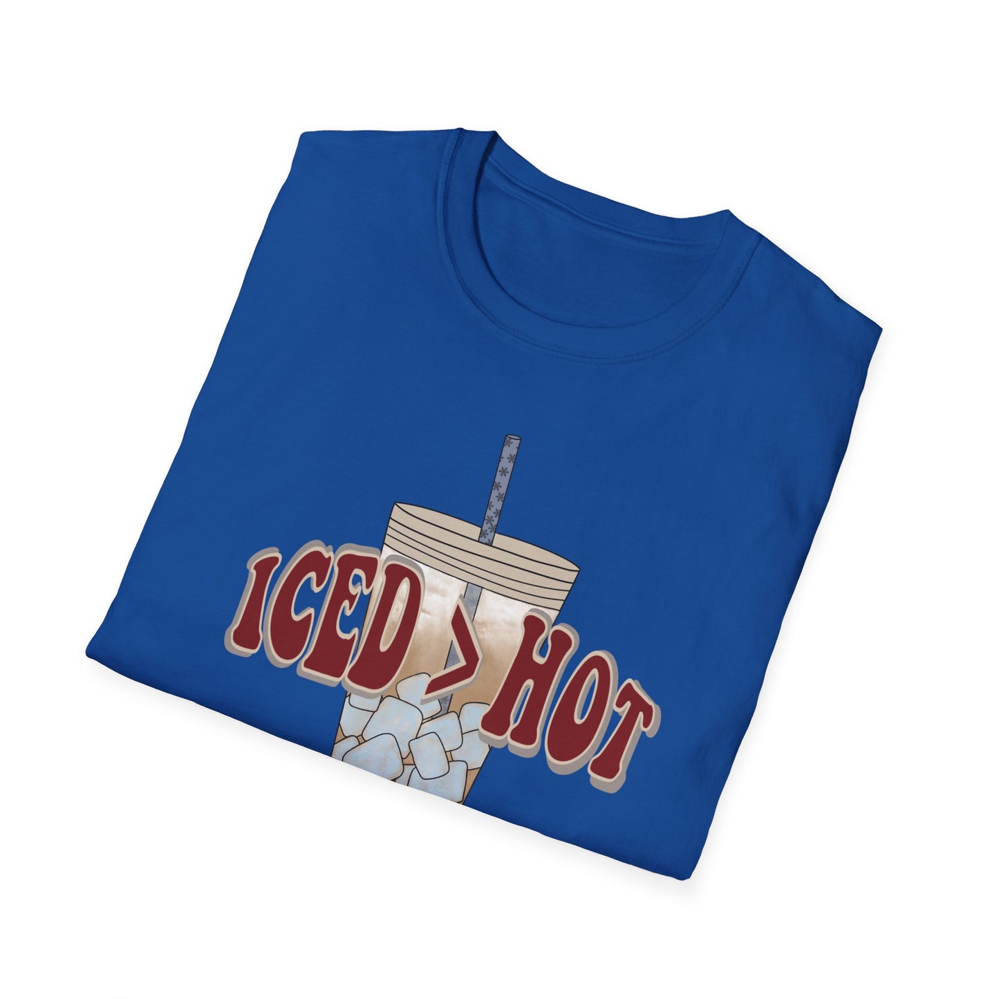 Iced Coffee Lover T-Shirt, Casual Tee for Summer Vibes, Gift for Coffee Enthusiasts, Birthday, Everyday Wear, Unisex Softstyle Tee