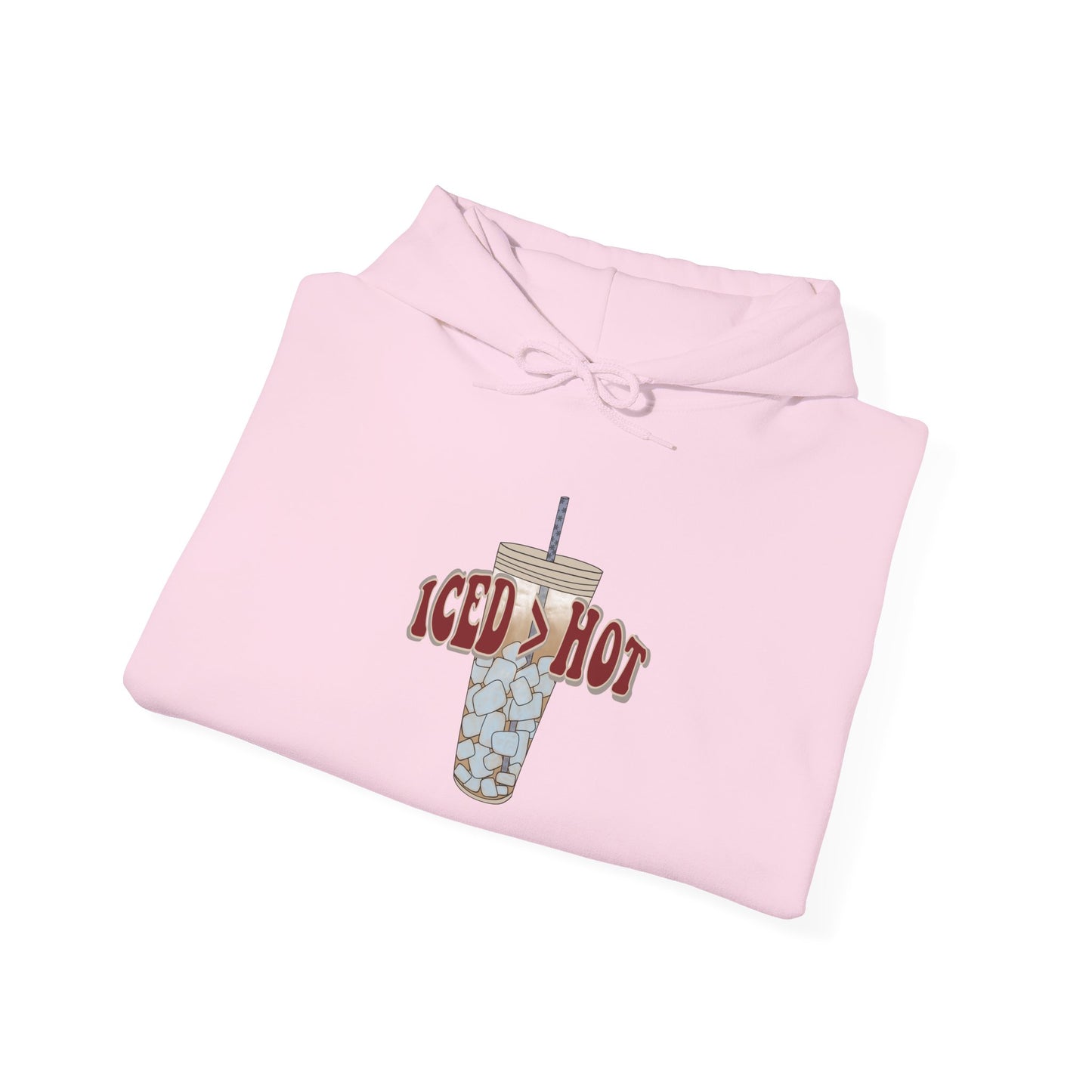 Iced & Hot Coffee Hooded Sweatshirt – Cozy Unisex Pullover for Coffee Lovers, Perfect Gift for Birthdays, Holidays, or Casual Outings