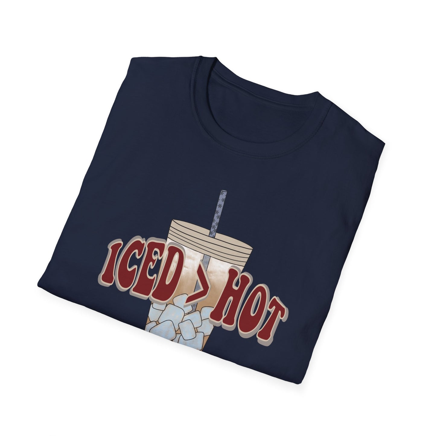 Iced Coffee Lover T-Shirt, Casual Tee for Summer Vibes, Gift for Coffee Enthusiasts, Birthday, Everyday Wear, Unisex Softstyle Tee