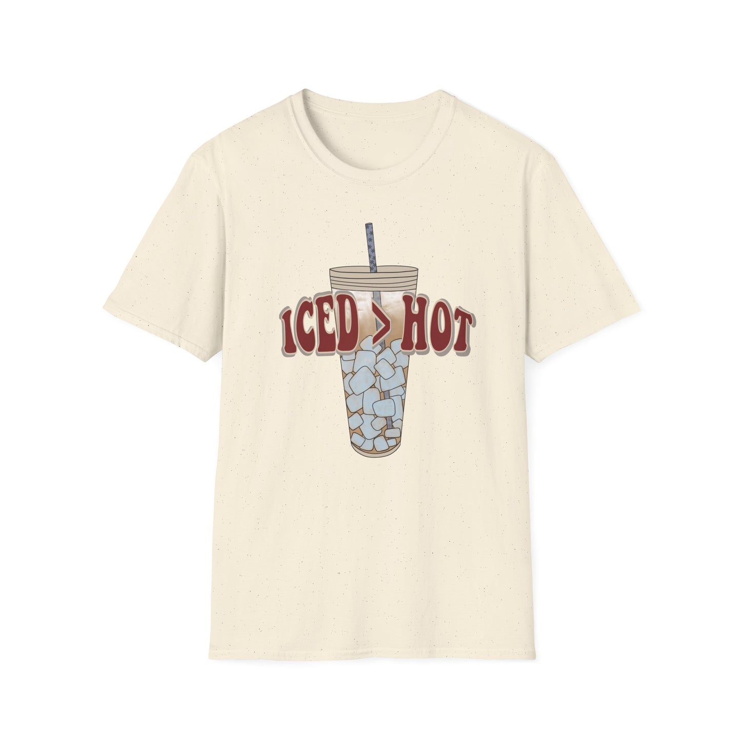Iced Coffee Lover T-Shirt, Casual Tee for Summer Vibes, Gift for Coffee Enthusiasts, Birthday, Everyday Wear, Unisex Softstyle Tee