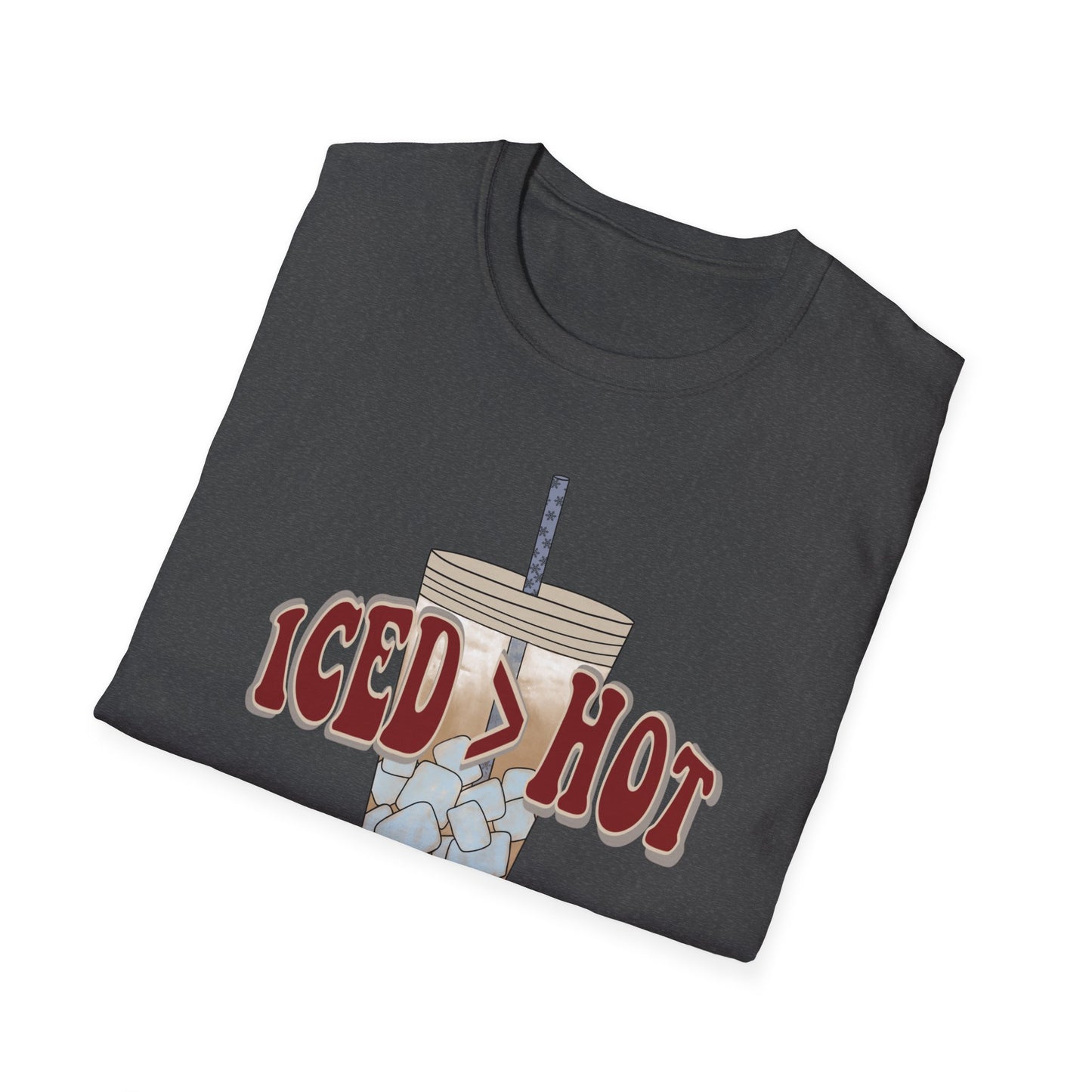 Iced Coffee Lover T-Shirt, Casual Tee for Summer Vibes, Gift for Coffee Enthusiasts, Birthday, Everyday Wear, Unisex Softstyle Tee