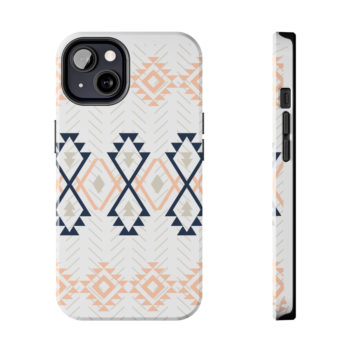 Stylish Geometric Tough Phone Case, Durable Phone Cover for Adventurers, Unique Gift for Her, Tribal Design Case, Boho Phone Accessories