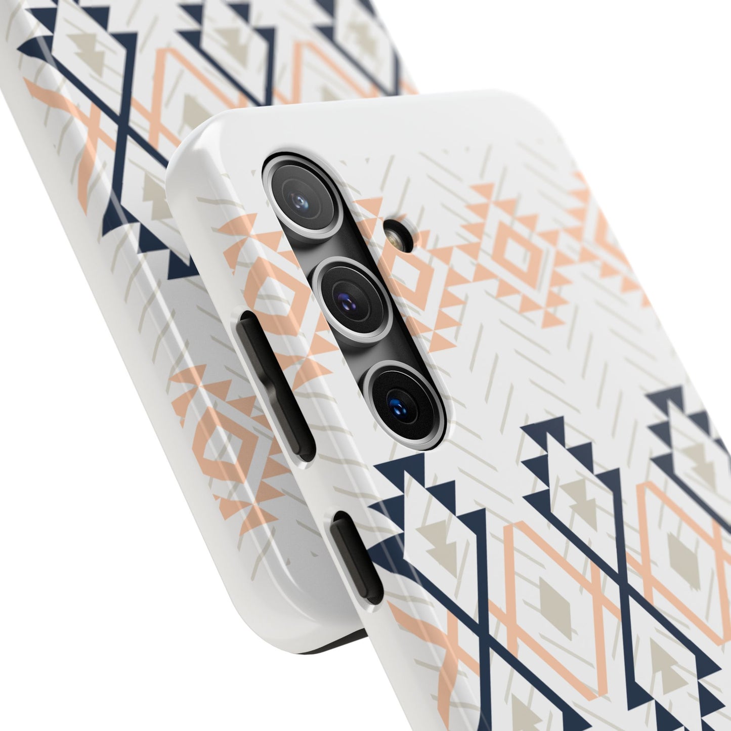 Stylish Geometric Tough Phone Case, Durable Phone Cover for Adventurers, Unique Gift for Her, Tribal Design Case, Boho Phone Accessories