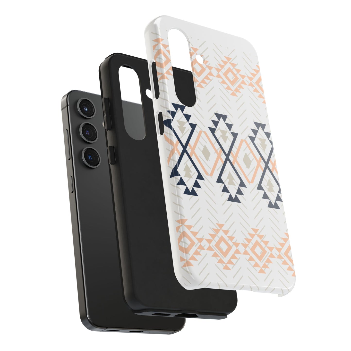 Stylish Geometric Tough Phone Case, Durable Phone Cover for Adventurers, Unique Gift for Her, Tribal Design Case, Boho Phone Accessories