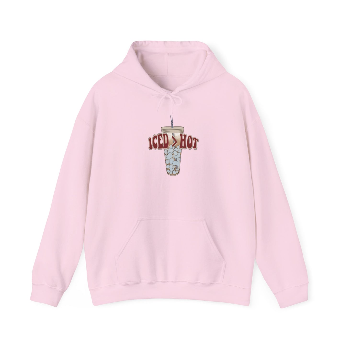 Iced & Hot Coffee Hooded Sweatshirt – Cozy Unisex Pullover for Coffee Lovers, Perfect Gift for Birthdays, Holidays, or Casual Outings