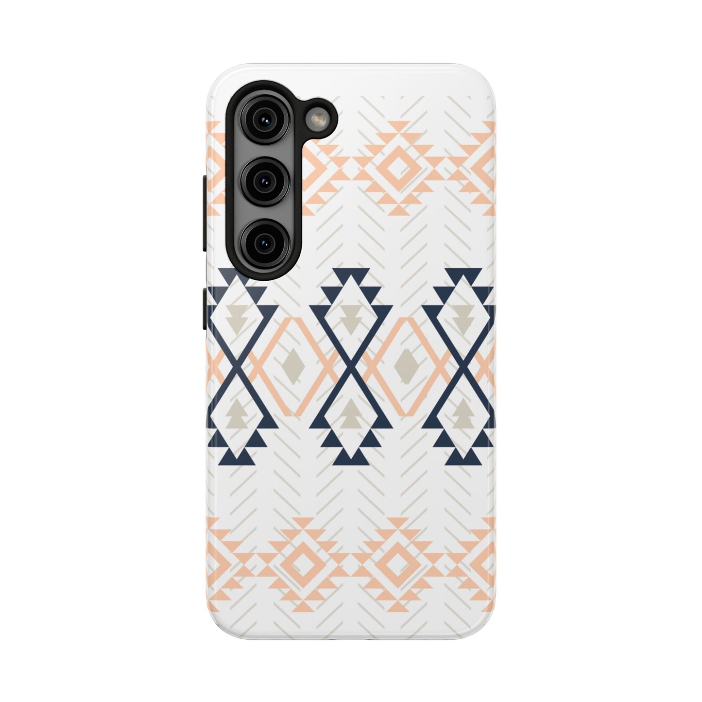 Stylish Geometric Tough Phone Case, Durable Phone Cover for Adventurers, Unique Gift for Her, Tribal Design Case, Boho Phone Accessories