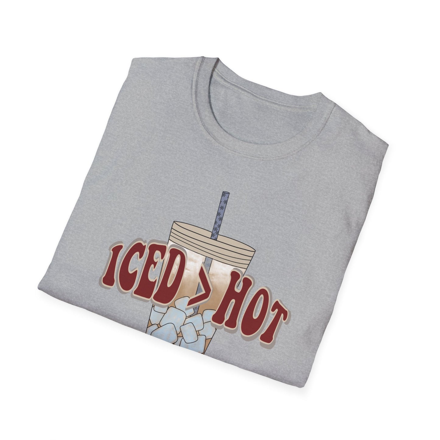 Iced Coffee Lover T-Shirt, Casual Tee for Summer Vibes, Gift for Coffee Enthusiasts, Birthday, Everyday Wear, Unisex Softstyle Tee