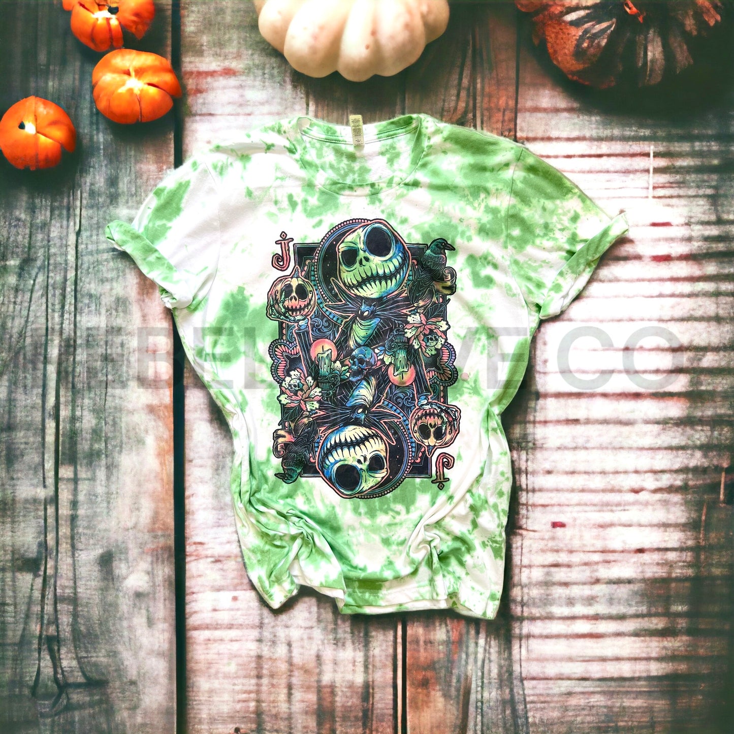 Tie Dye Halloween T Shirt, Skeleton, Nightmare, Scary