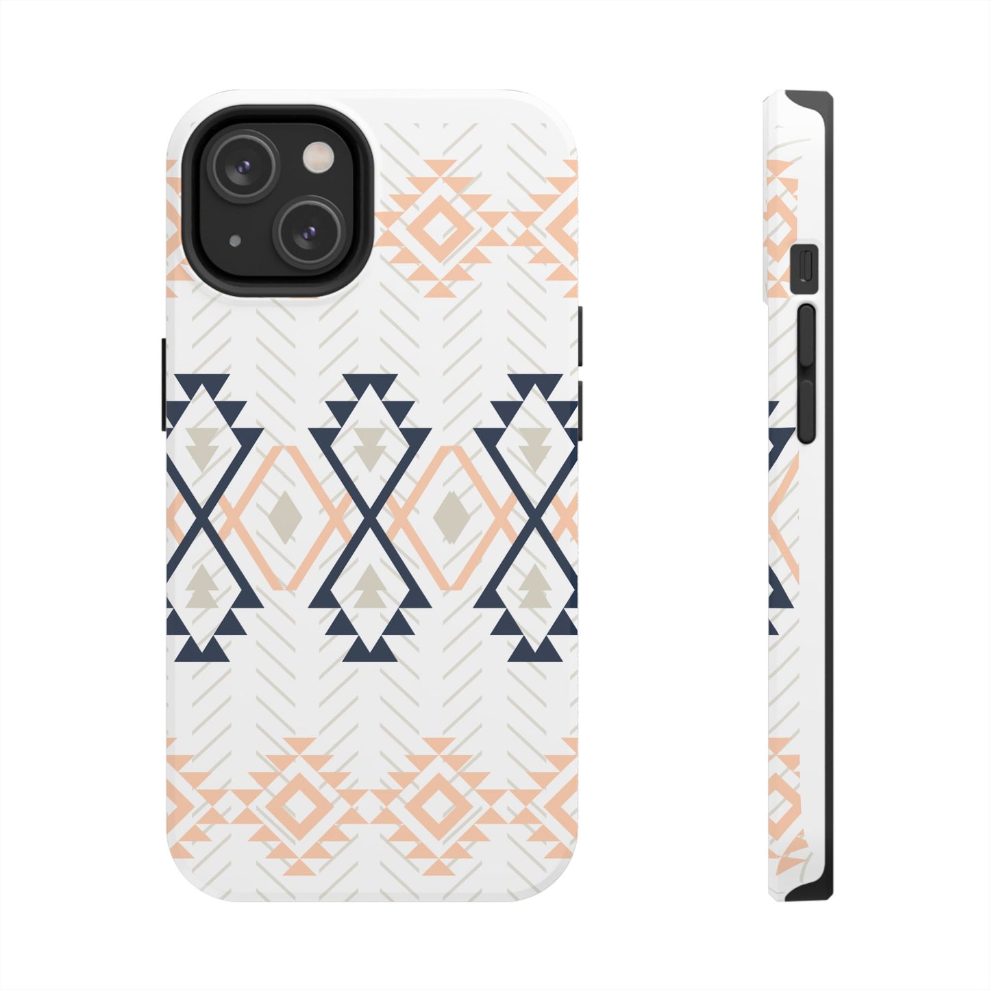 Stylish Geometric Tough Phone Case, Durable Phone Cover for Adventurers, Unique Gift for Her, Tribal Design Case, Boho Phone Accessories