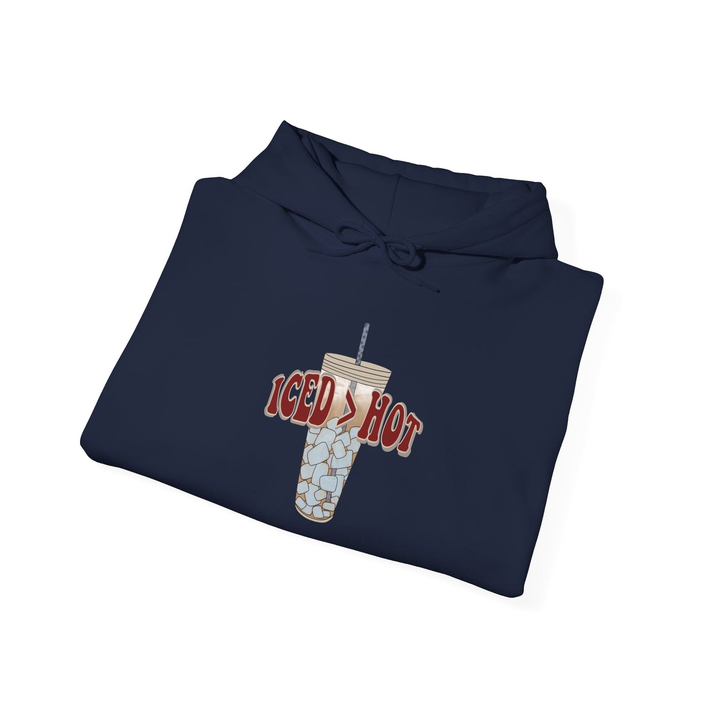 Iced & Hot Coffee Hooded Sweatshirt – Cozy Unisex Pullover for Coffee Lovers, Perfect Gift for Birthdays, Holidays, or Casual Outings