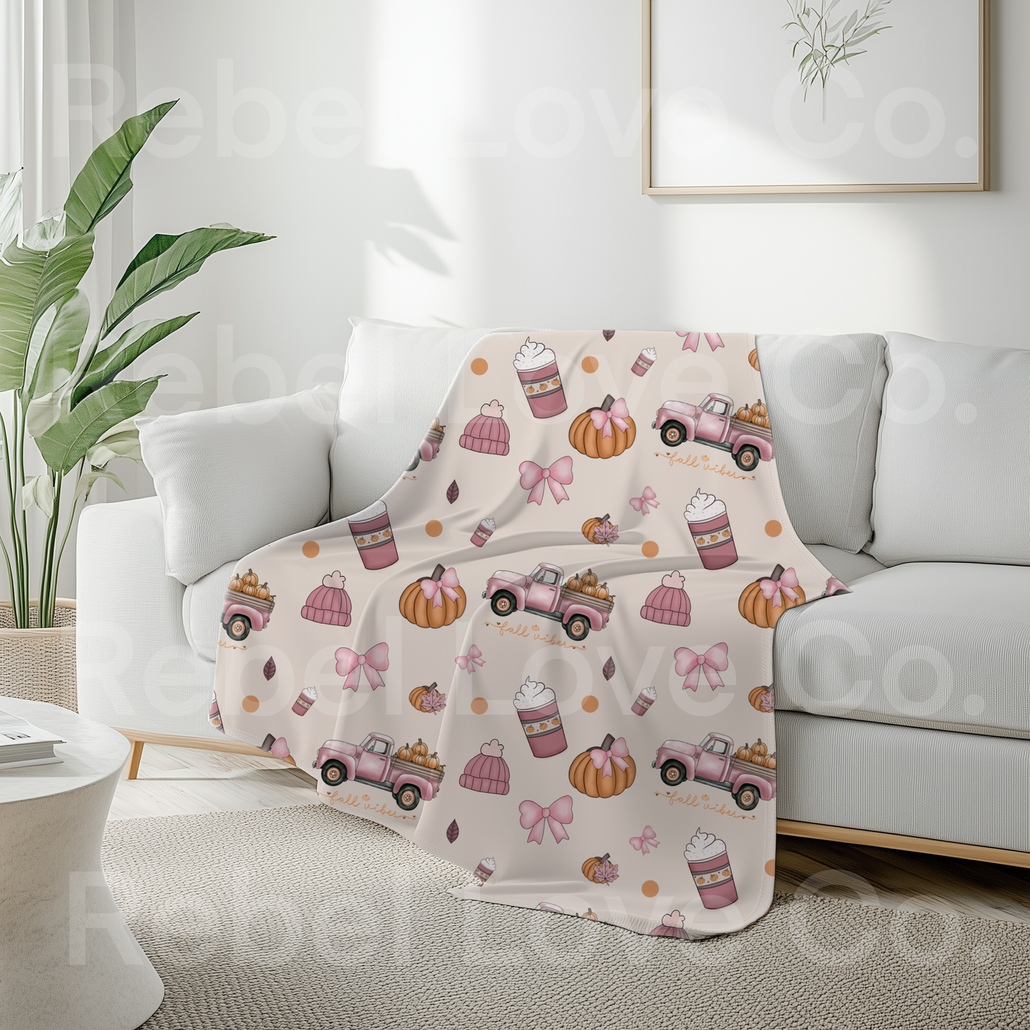 Cozy Fall Plush Blanket, Autumn Decor, Soft Throw Blanket, Thanksgiving Gift, Warm & Snuggly Home Decor