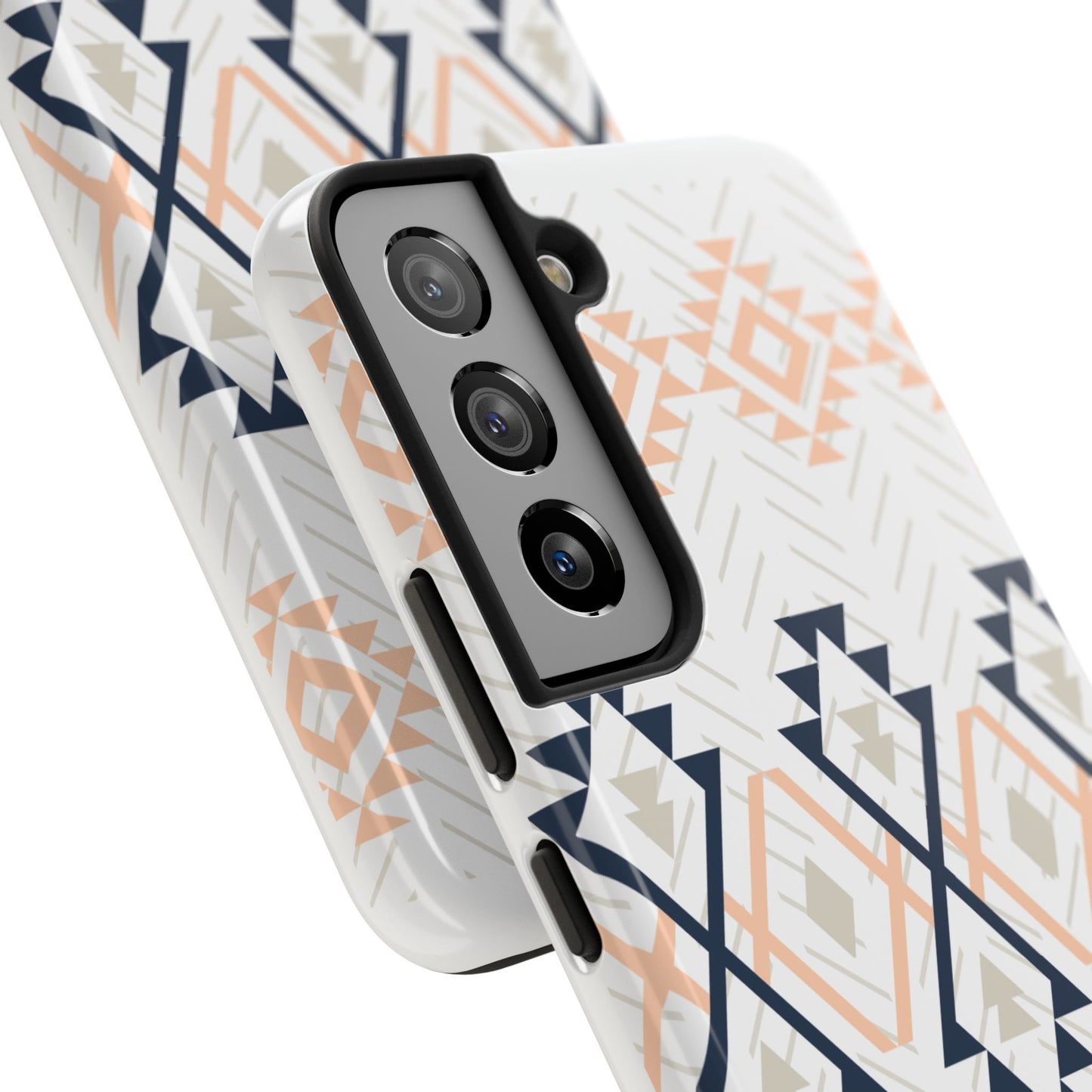 Stylish Geometric Tough Phone Case, Durable Phone Cover for Adventurers, Unique Gift for Her, Tribal Design Case, Boho Phone Accessories