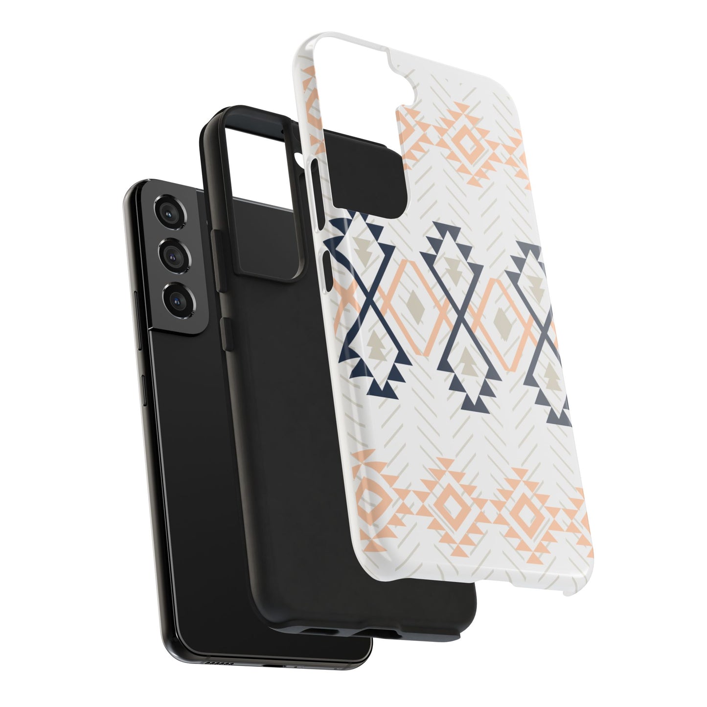 Stylish Geometric Tough Phone Case, Durable Phone Cover for Adventurers, Unique Gift for Her, Tribal Design Case, Boho Phone Accessories