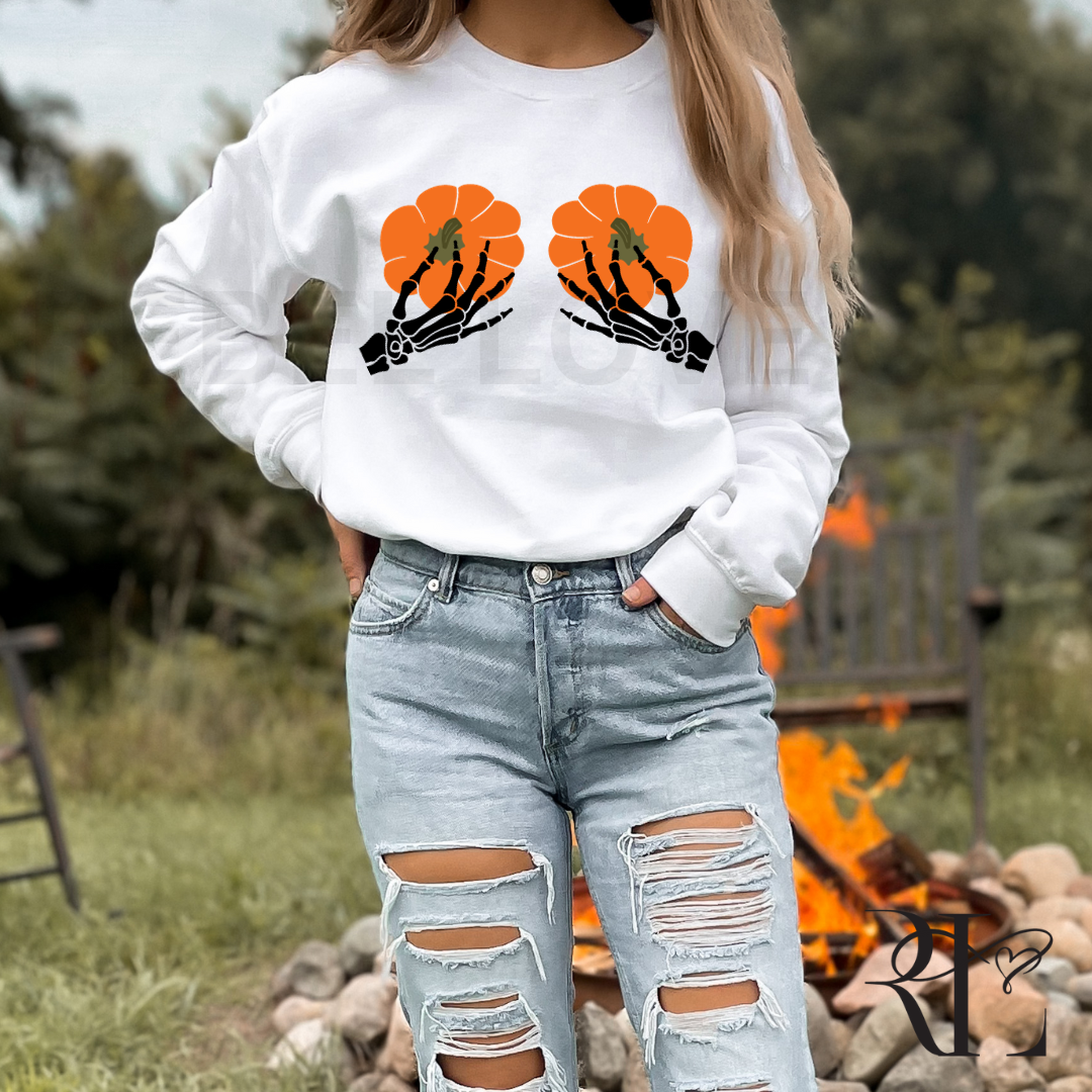 Pumpkin Skeleton Fall Halloween Shirt