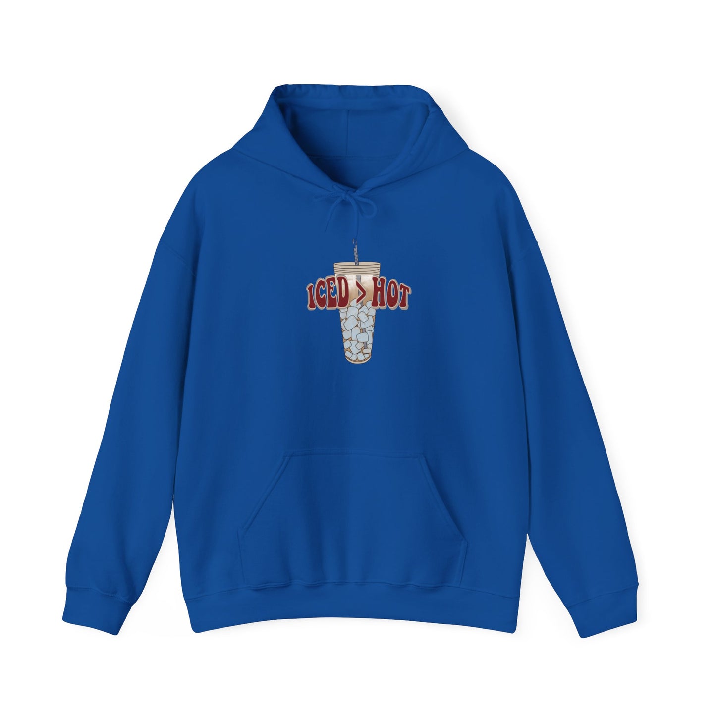 Iced & Hot Coffee Hooded Sweatshirt – Cozy Unisex Pullover for Coffee Lovers, Perfect Gift for Birthdays, Holidays, or Casual Outings