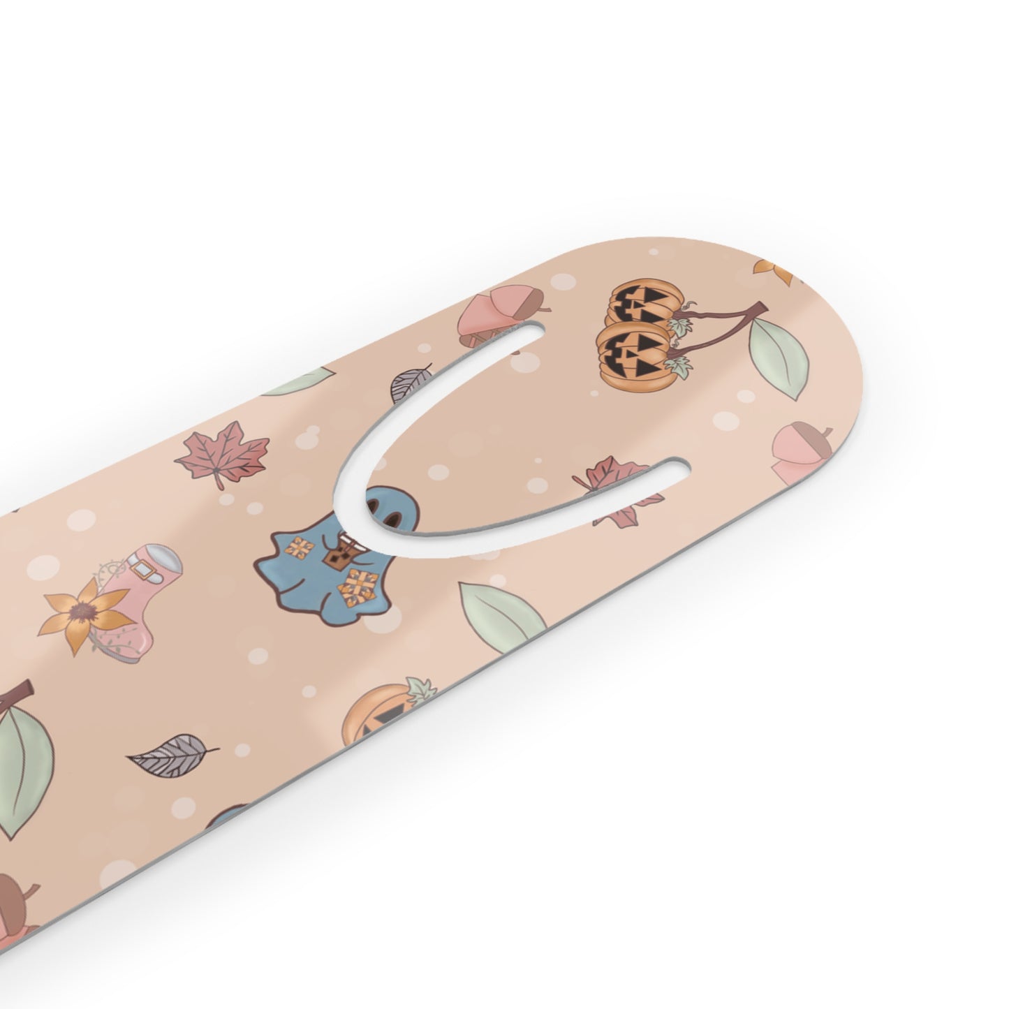 Autumnal Ghost Bookmark | Cute Bookmarks for Fall Reading | Pumpkin Design, Halloween Gifts, Literary Decor