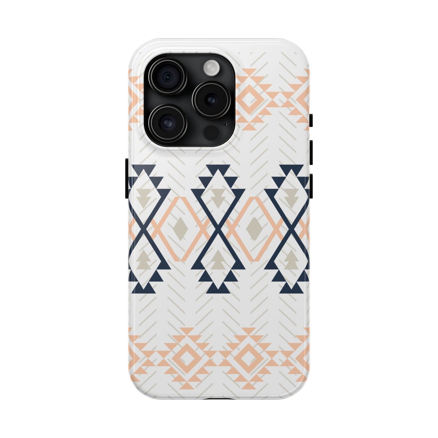 Stylish Geometric Tough Phone Case, Durable Phone Cover for Adventurers, Unique Gift for Her, Tribal Design Case, Boho Phone Accessories