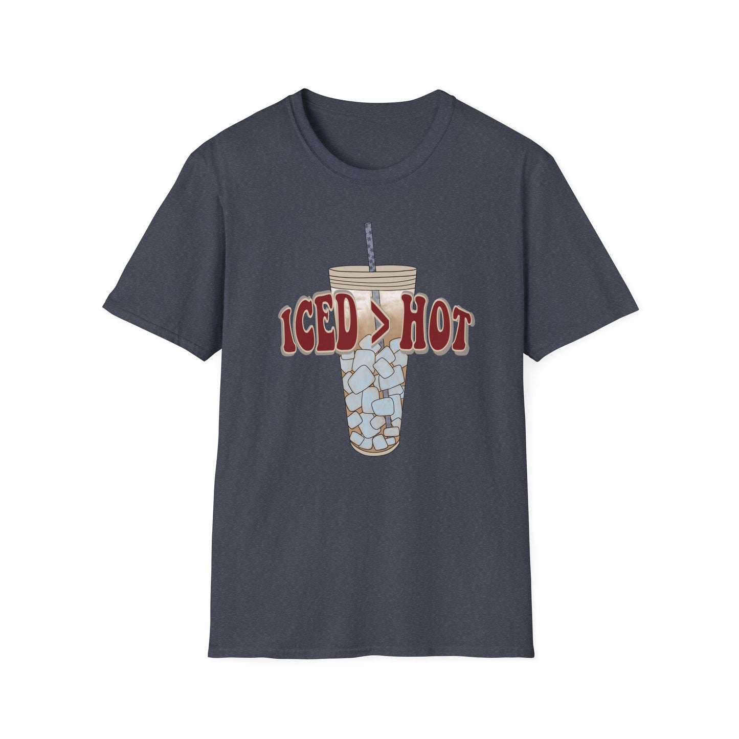 Iced Coffee Lover T-Shirt, Casual Tee for Summer Vibes, Gift for Coffee Enthusiasts, Birthday, Everyday Wear, Unisex Softstyle Tee