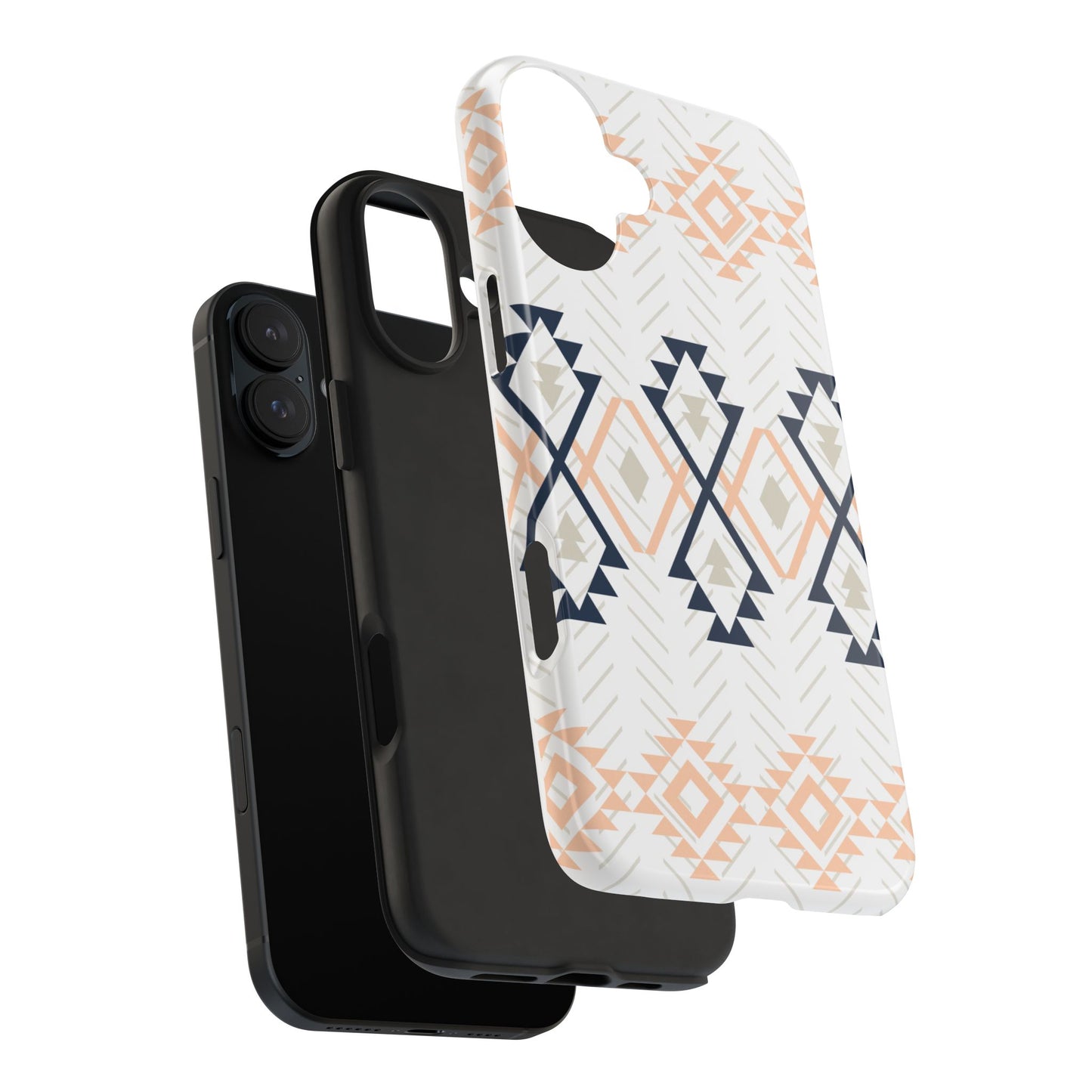 Stylish Geometric Tough Phone Case, Durable Phone Cover for Adventurers, Unique Gift for Her, Tribal Design Case, Boho Phone Accessories
