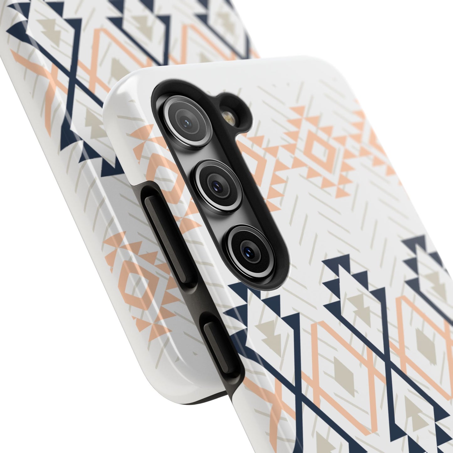Stylish Geometric Tough Phone Case, Durable Phone Cover for Adventurers, Unique Gift for Her, Tribal Design Case, Boho Phone Accessories