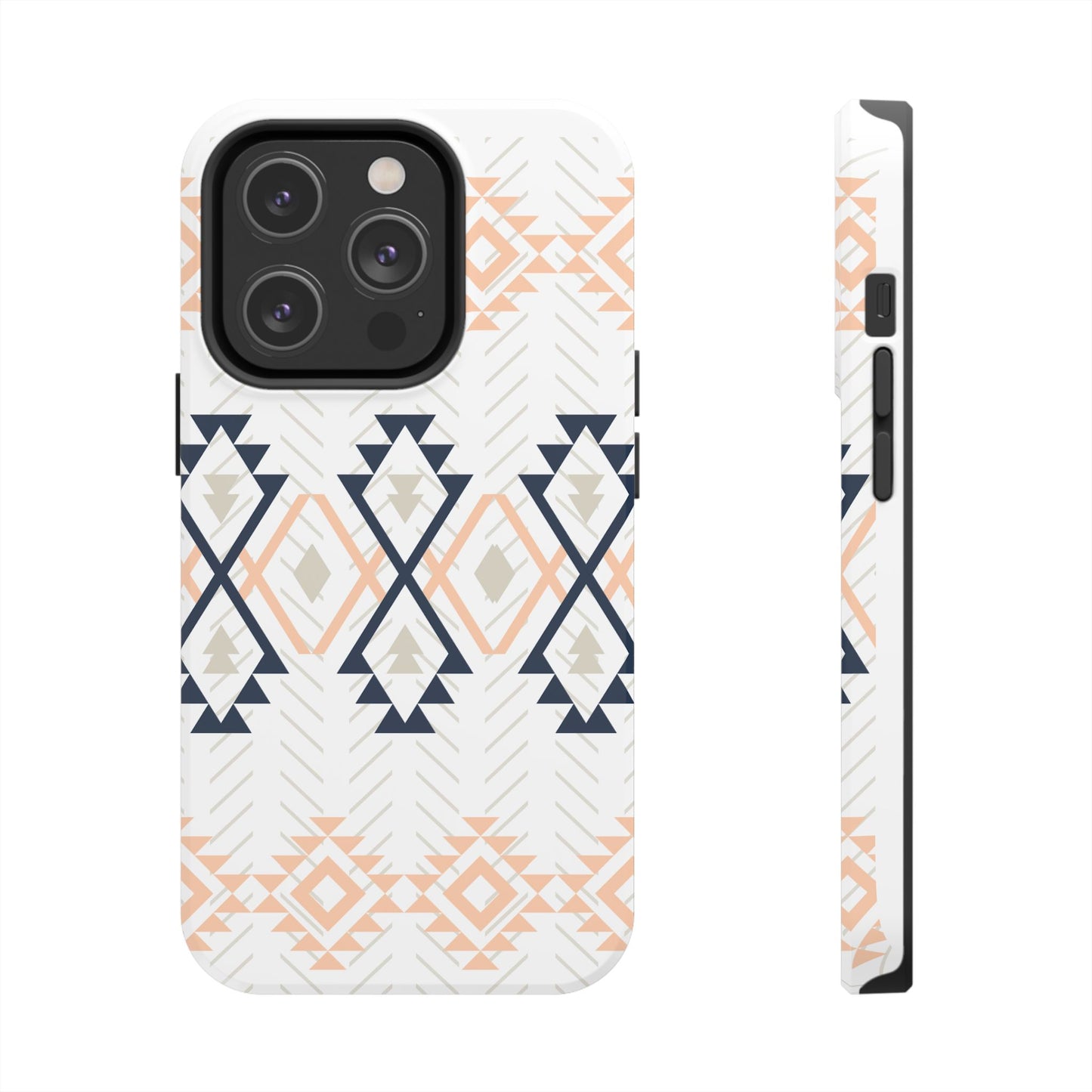 Stylish Geometric Tough Phone Case, Durable Phone Cover for Adventurers, Unique Gift for Her, Tribal Design Case, Boho Phone Accessories