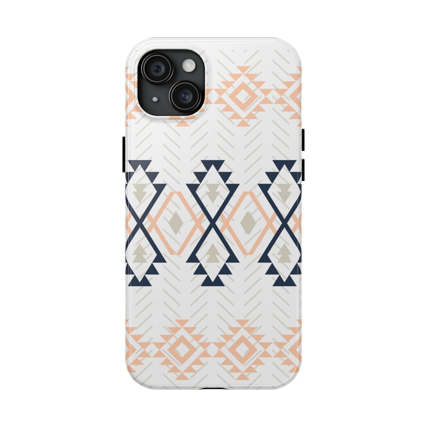 Stylish Geometric Tough Phone Case, Durable Phone Cover for Adventurers, Unique Gift for Her, Tribal Design Case, Boho Phone Accessories