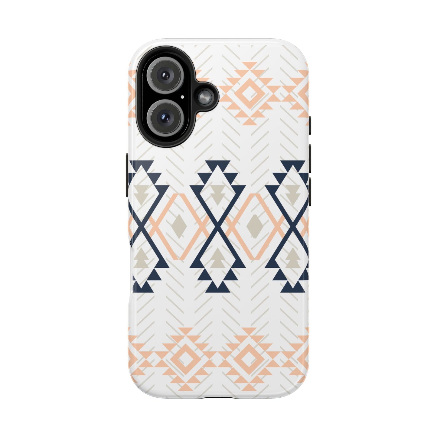 Stylish Geometric Tough Phone Case, Durable Phone Cover for Adventurers, Unique Gift for Her, Tribal Design Case, Boho Phone Accessories