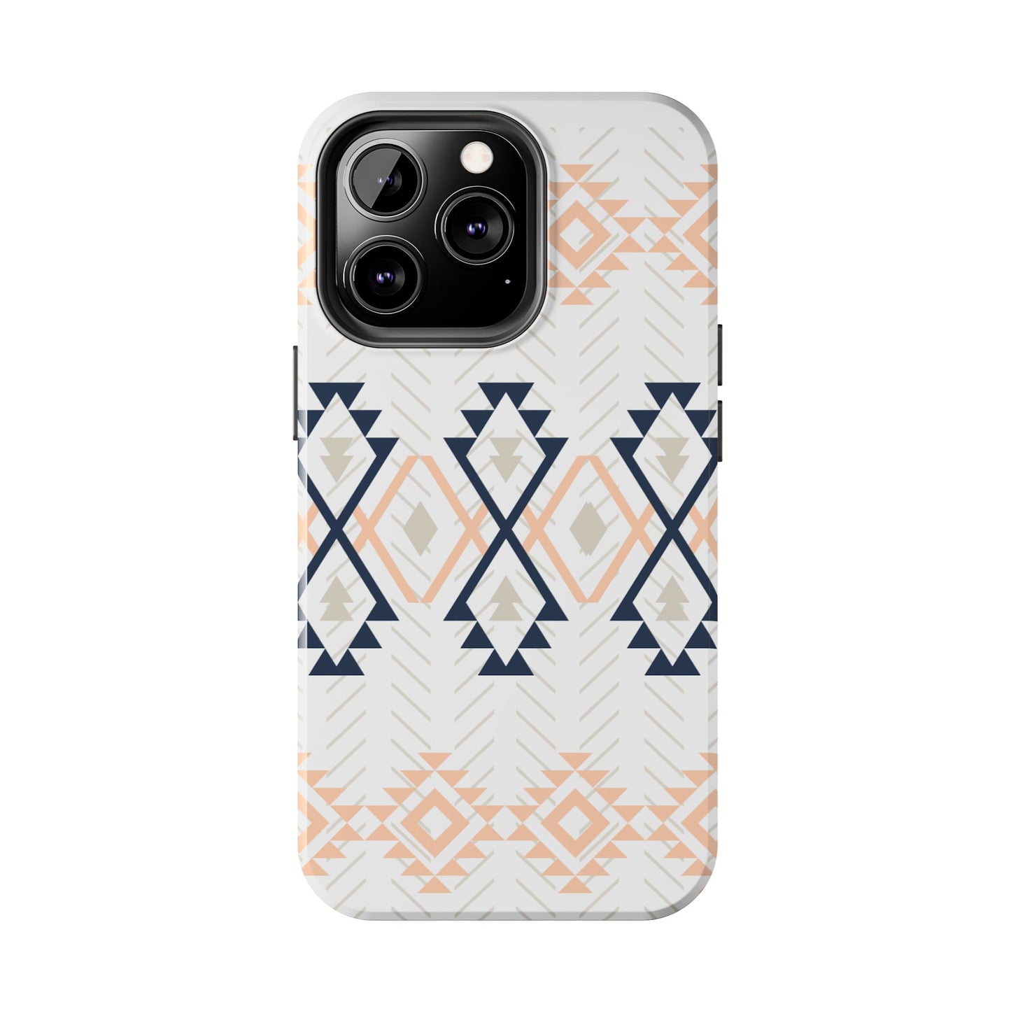 Stylish Geometric Tough Phone Case, Durable Phone Cover for Adventurers, Unique Gift for Her, Tribal Design Case, Boho Phone Accessories
