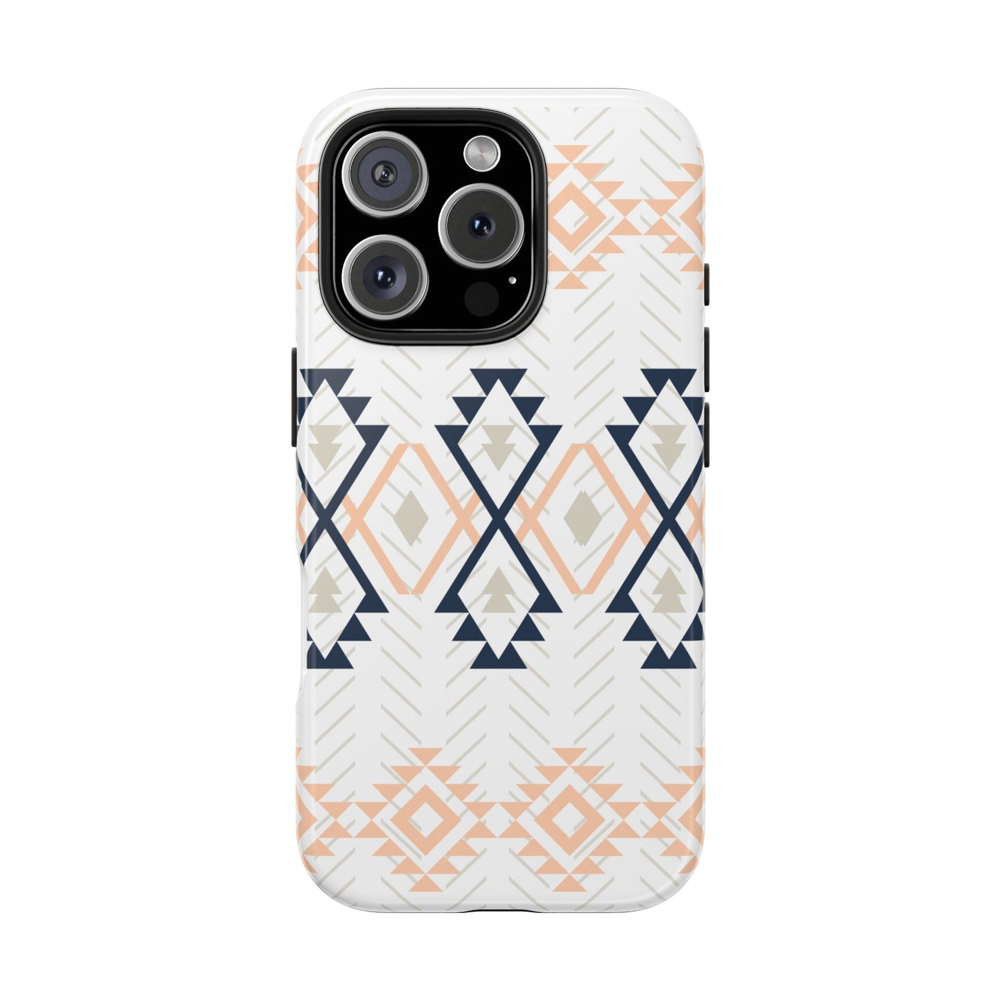 Stylish Geometric Tough Phone Case, Durable Phone Cover for Adventurers, Unique Gift for Her, Tribal Design Case, Boho Phone Accessories