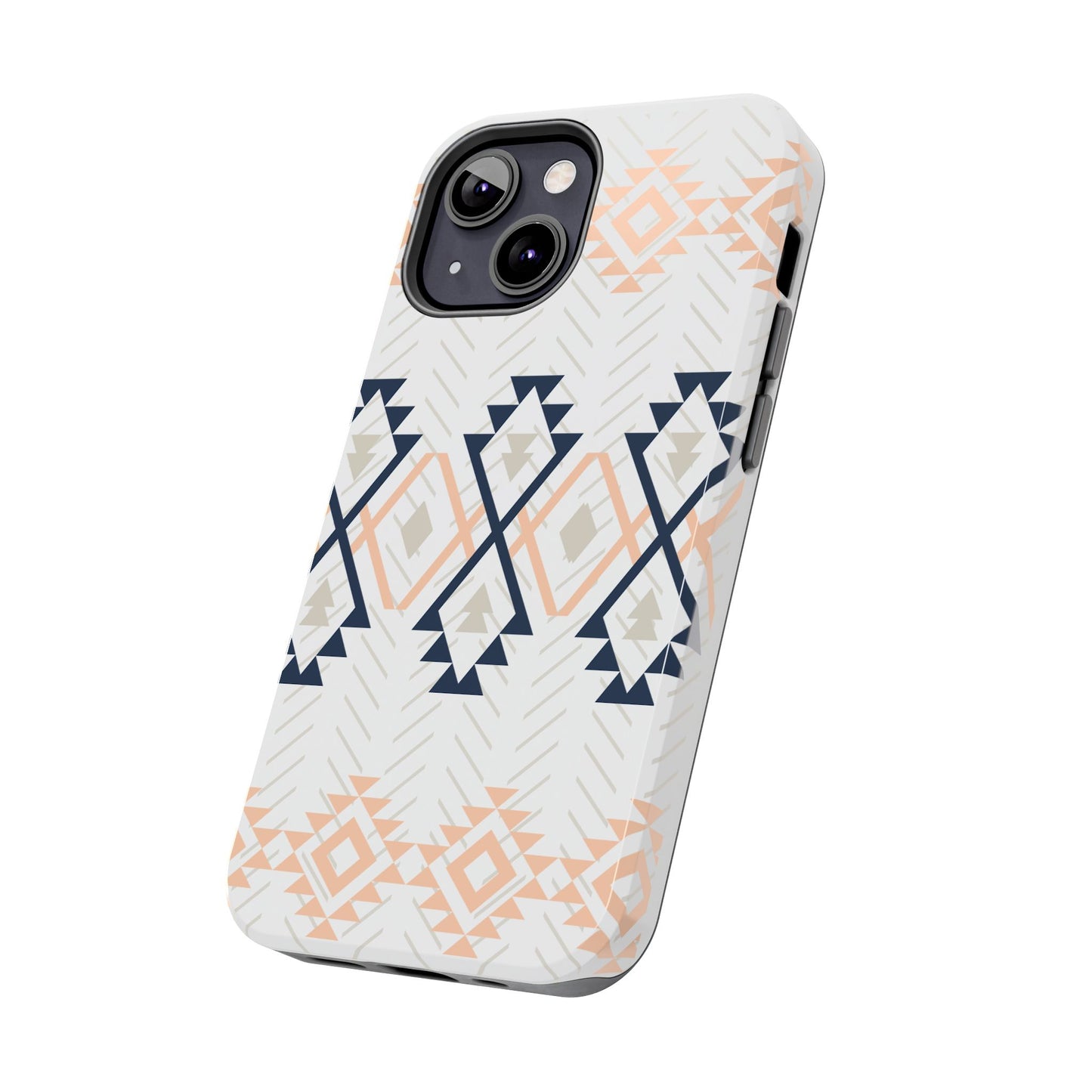 Stylish Geometric Tough Phone Case, Durable Phone Cover for Adventurers, Unique Gift for Her, Tribal Design Case, Boho Phone Accessories