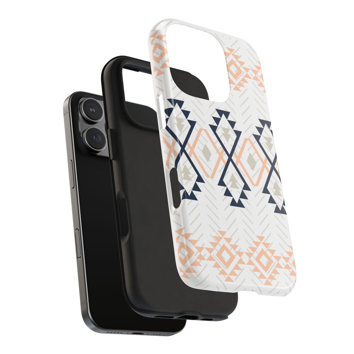 Stylish Geometric Tough Phone Case, Durable Phone Cover for Adventurers, Unique Gift for Her, Tribal Design Case, Boho Phone Accessories