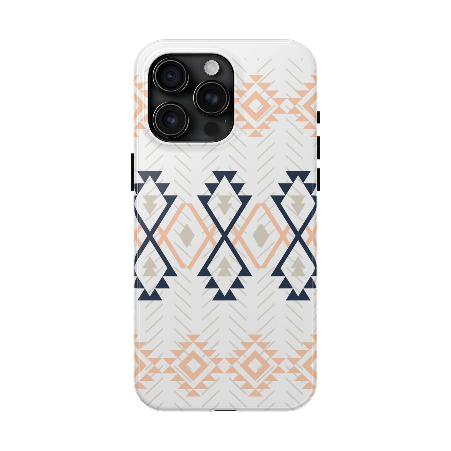 Stylish Geometric Tough Phone Case, Durable Phone Cover for Adventurers, Unique Gift for Her, Tribal Design Case, Boho Phone Accessories