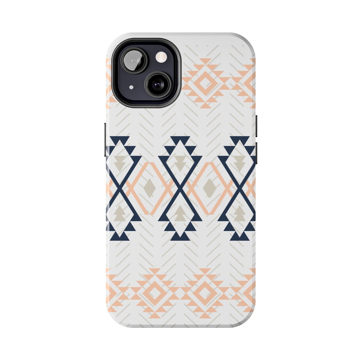 Stylish Geometric Tough Phone Case, Durable Phone Cover for Adventurers, Unique Gift for Her, Tribal Design Case, Boho Phone Accessories