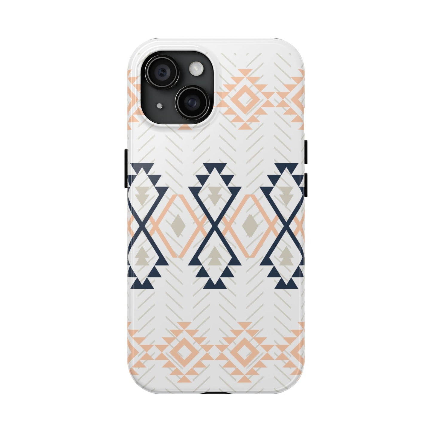 Stylish Geometric Tough Phone Case, Durable Phone Cover for Adventurers, Unique Gift for Her, Tribal Design Case, Boho Phone Accessories