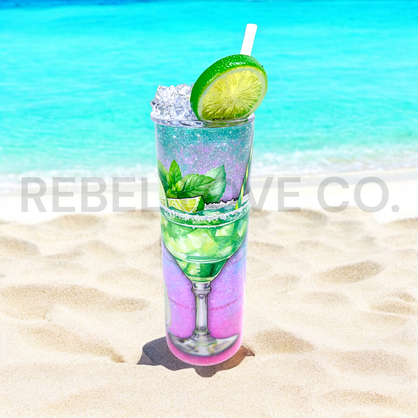 Salty Summer Drink Tumbler 20oz Stainless Steel