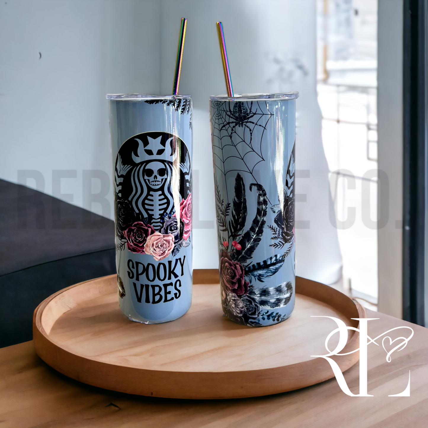 Spooky Vibes Starbs Tumbler 20oz Stainless Steel Halloween Theme