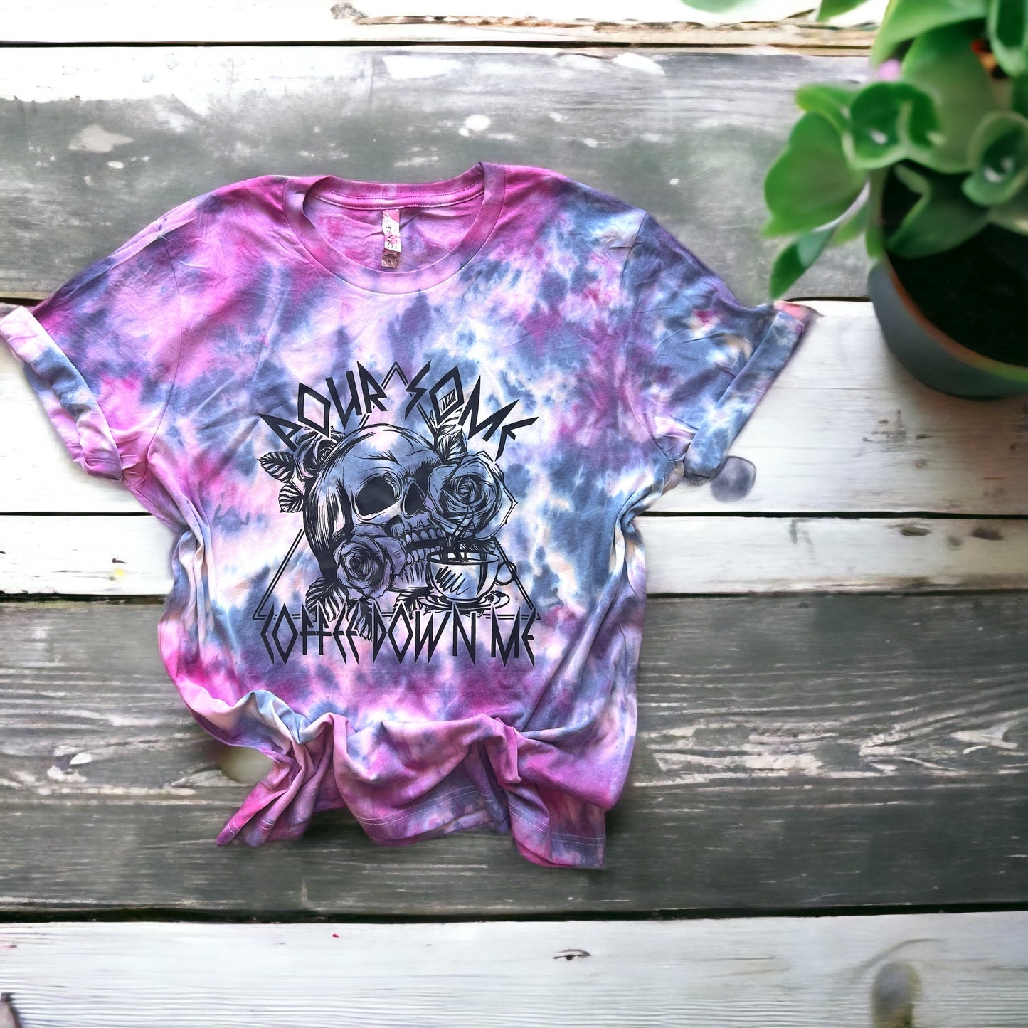 Pour Some Coffee Down Me Tie Dye Tee