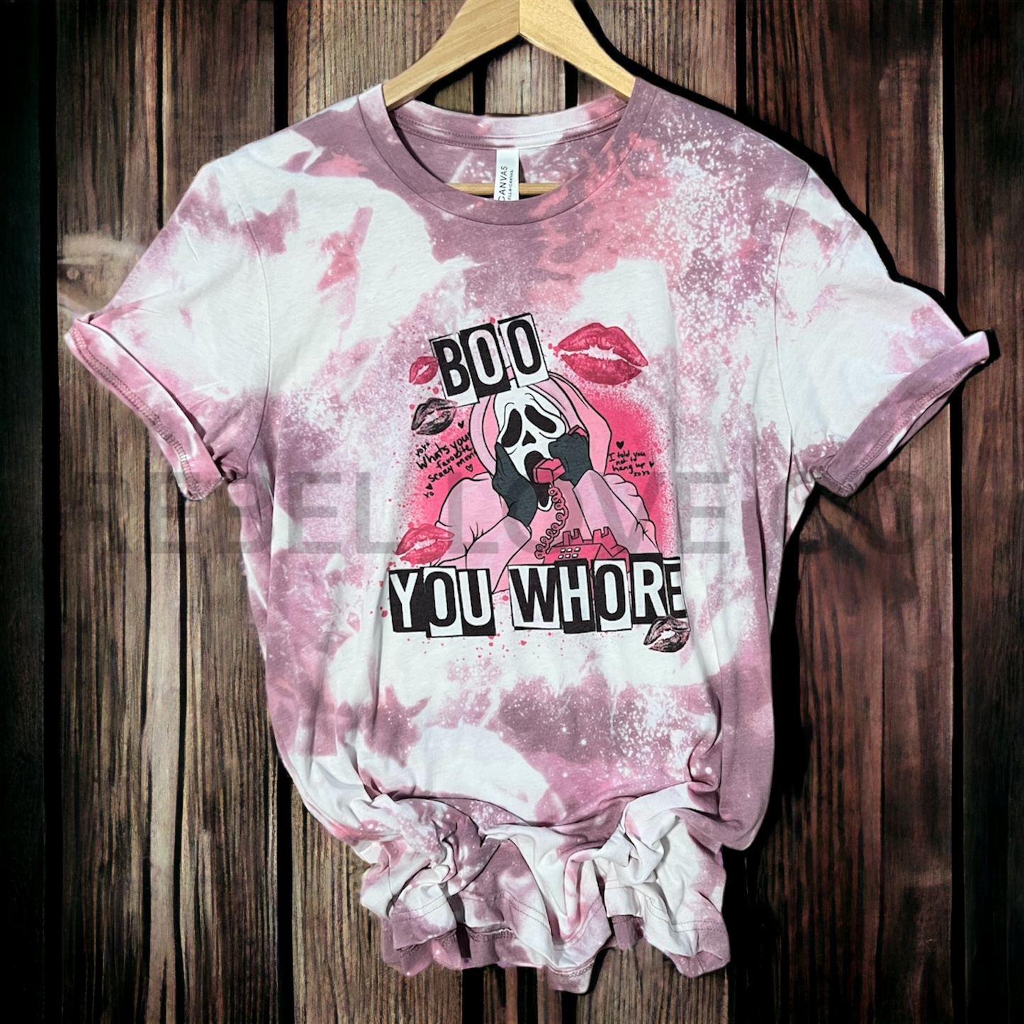 Boo You, Bleach Dyed Short Sleeve T Shirt