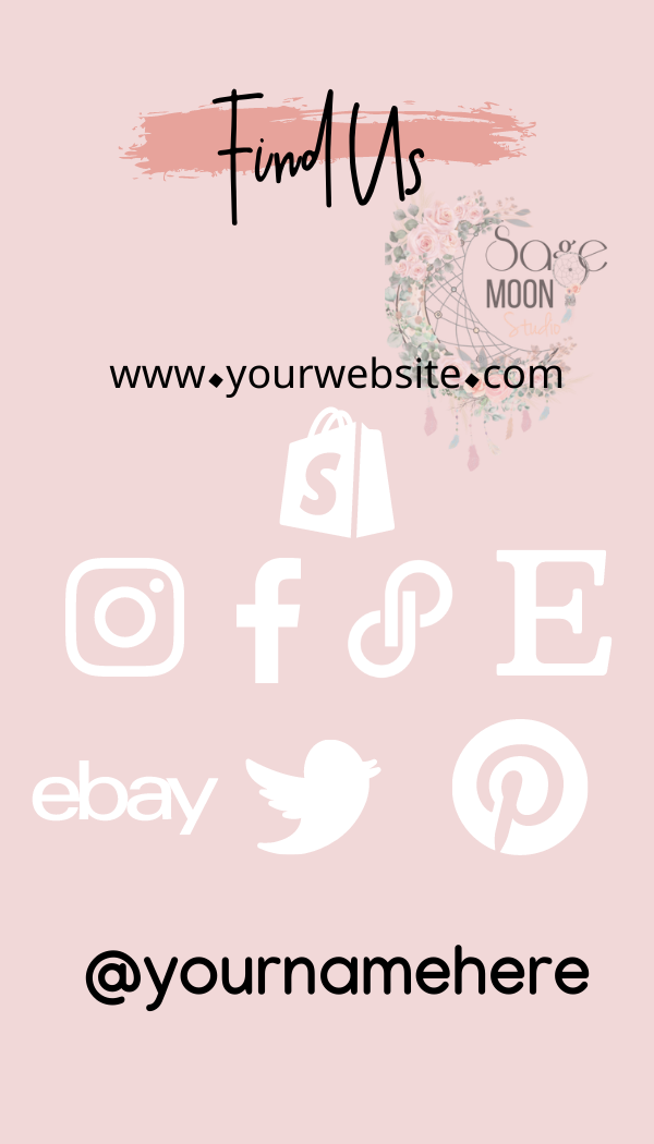 Thank You Business Card Editable Template - Digital only