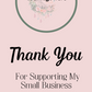 Thank You Business Card Editable Template - Digital only