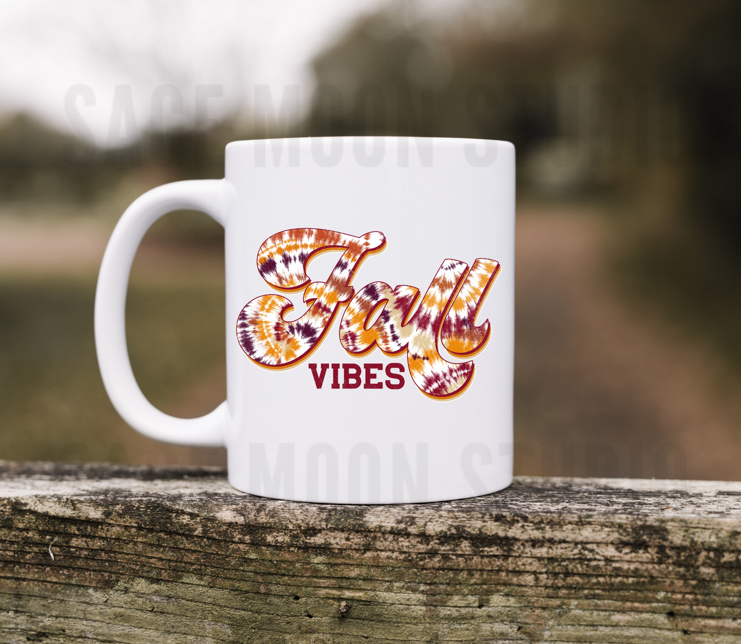 Fall Vibes Tie Dye Mug 12oz